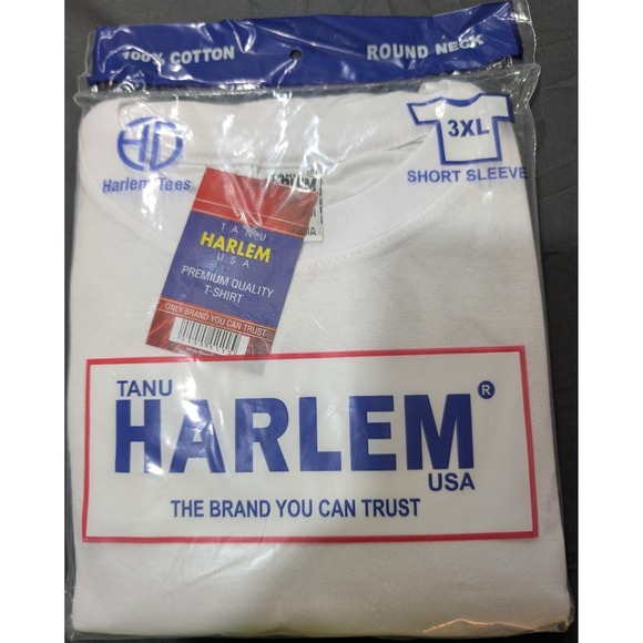 Tanu Harlem USA Other - Tanu Harlem USA Premium Quality T-Shirt White 100% Cotton 3XL New